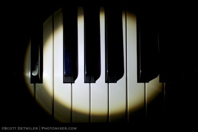 Spotlight Piano Keys
