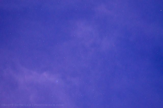 Starry Night with moonlit haze