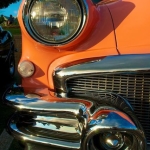 Peach Buick Roadmaster headlight