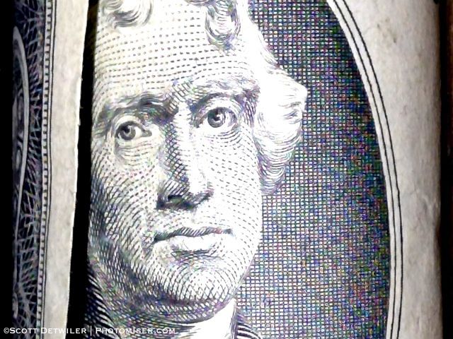 Jefferson on two dollar bill